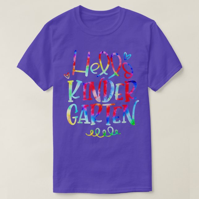 Hello Kindergarten Back To School Gifts For Teache T-Shirt (Design Front)