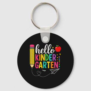 Hello Kindergarten Back To School Kindergarten Tea Key Ring