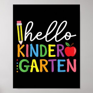 Hello Kindergarten Back To School Kindergarten Tea Poster