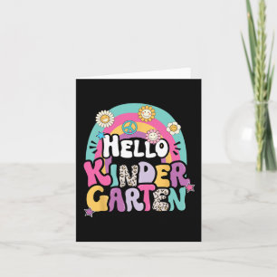 Hello Kindergarten Back To School Teacher Boy Girl Card