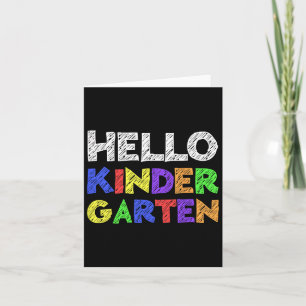 Hello Kindergarten Byck To School Card