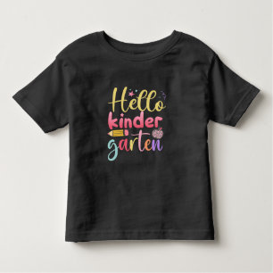 Hello Kindergarten Colourful Cute Toddler Toddler T-Shirt