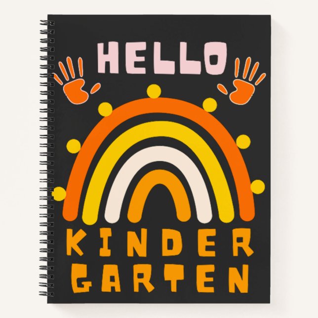 HELLO KINDERGARTEN - COOL RAINBOW NOTEBOOK (Front)