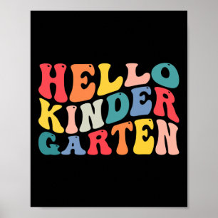 hello kindergarten crew teacher Back To School Ret Poster