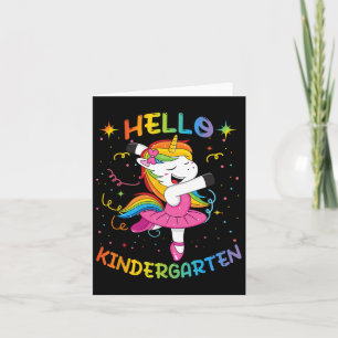 Hello Kindergarten First Day Byck To School Unicor Card