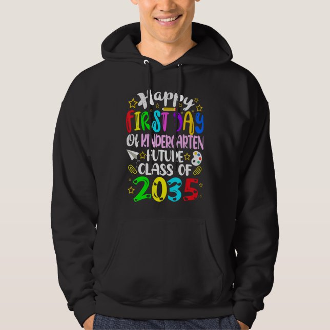 Hello Kindergarten First Day Of Kindergarten Class Hoodie (Front)