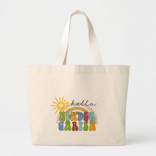 Hello Kindergarten for Boys and Girls Tote Bag (Front)