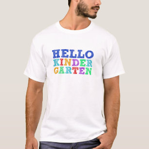 HELLO KINDERGARTEN Funny First Day Back to School  T-Shirt
