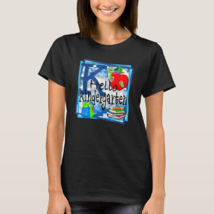 Hello Kindergarten Grade Backpack Pencil Back To S T-Shirt
