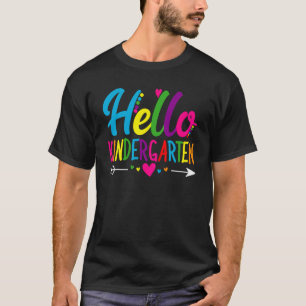 Hello Kindergarten Heart Teacher Student Back To S T-Shirt