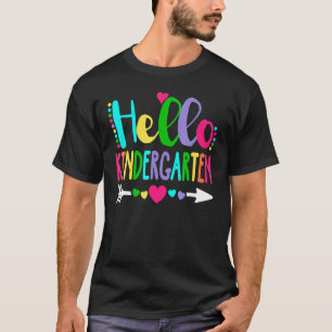 Hello Kindergarten Heart Teacher Student Back To S T-Shirt