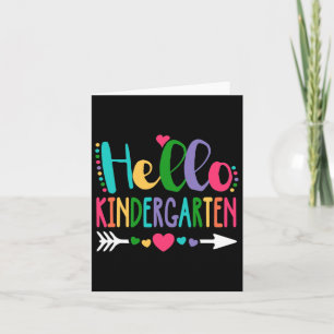 Hello Kindergarten Heart Teacher Student Byck To S Card