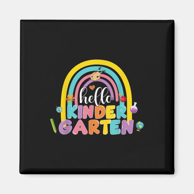 Hello Kindergarten Here I Come Back To School Rain Magnet (Front)