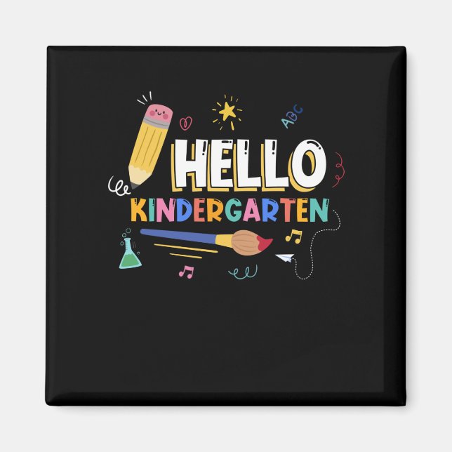 Hello Kindergarten Magnet (Front)