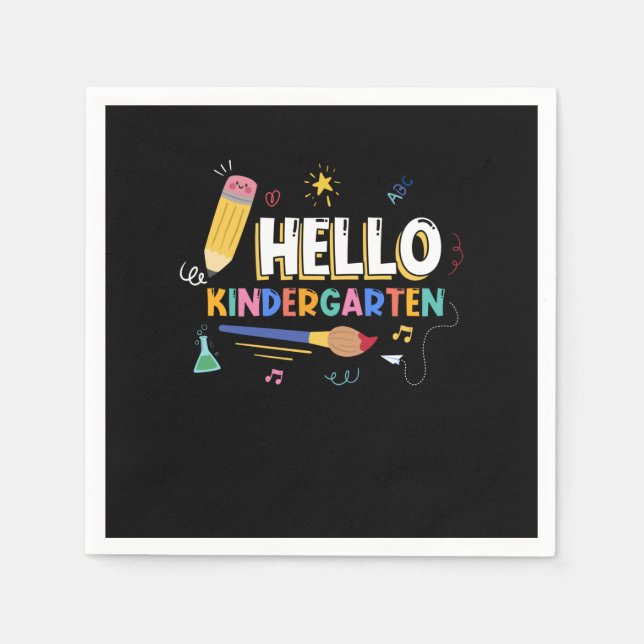 Hello Kindergarten Napkin (Front)