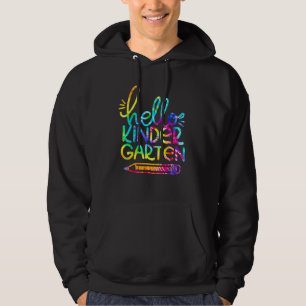 Hello Kindergarten Pencil Back To School Teacher K Hoodie