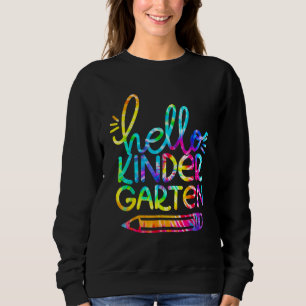 Hello Kindergarten Pencil Back To School Teacher K Sweatshirt