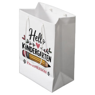 Hello Kindergarten Personalised Back To School Medium Gift Bag