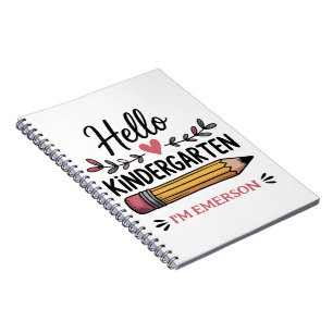 Hello Kindergarten Personalised Back To School Notebook