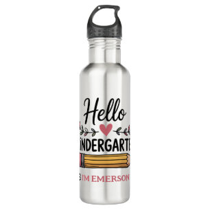 Hello Kindergarten Personalized Back To School 710 Ml Water Bottle