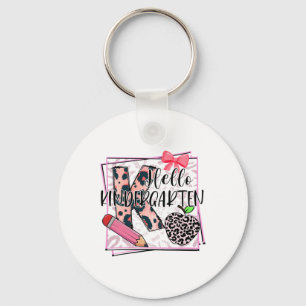Hello Kindergarten Pink Leopard Ck To School Leopa Key Ring