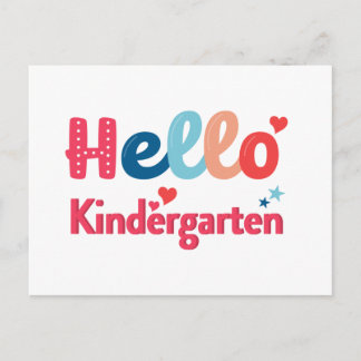 Hello kindergarten Postcard 