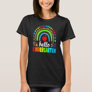 Hello Kindergarten Rainbow Back To School First Da T-Shirt
