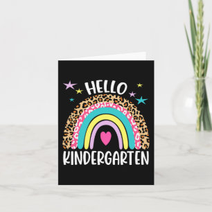 Hello Kindergarten Rainbow Back To School Teacher  Card