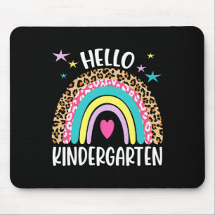 Hello Kindergarten Rainbow Byck To School Teacher Mouse Pad
