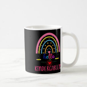 Hello Kindergarten Rainbow First Day Byck To Schoo Coffee Mug
