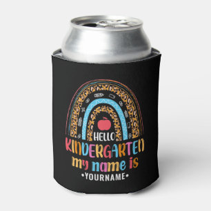 Hello Kindergarten Rainbow First Day of School Can Cooler