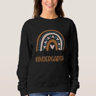 Hello Kindergarten Rainbow Teacher Student Back To Sweatshirt