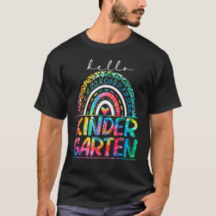 Hello Kindergarten Rainbow teacher Team Kinder Squ T-Shirt