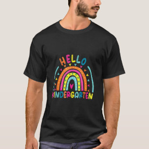 Hello Kindergarten Rainbow Vintage Back To School T-Shirt