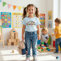 Hello Kindergarten Retro Groovy Custom Name Kids