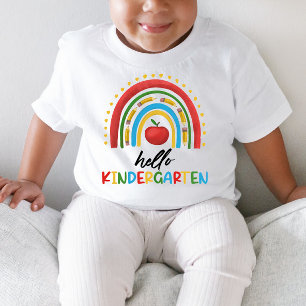 Hello Kindergarten School Rainbow Back To School Toddler T-Shirt