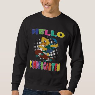 Hello Kindergarten Skateboarding Duck Sweatshirt