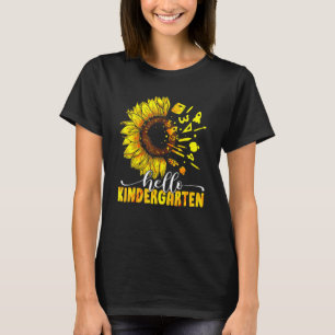 Hello Kindergarten Sunflower Teacher School Back T T-Shirt