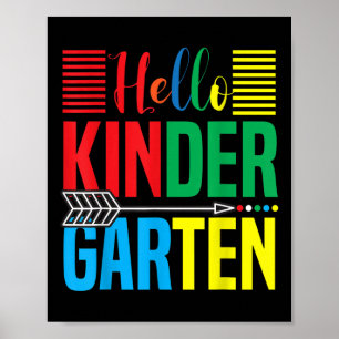 Hello Kindergarten Teacher Back To School  Poster