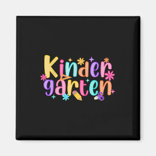 Hello Kindergarten Teacher Girls Kid Preppy Back T Magnet