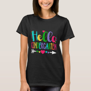 Hello Kindergarten Teacher Squad Kinder Back To Sc T-Shirt