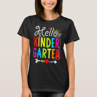 Hello Kindergarten Teacher Student Back To School T-Shirt