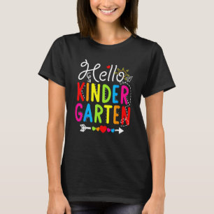 Hello Kindergarten Teacher Student Back To School T-Shirt
