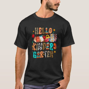 Hello kindergarten Teacher Team Back To School Ret T-Shirt