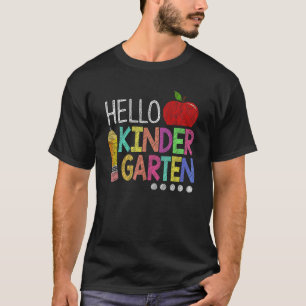 Hello Kindergarten  Teacher Team Kindergarten Squa T-Shirt