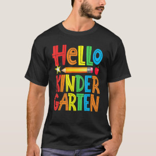 Hello Kindergarten Teacher Welcome Back To School  T-Shirt