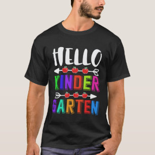 Hello Kindergarten Teachers Kids Back To School Gi T-Shirt