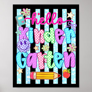Hello kindergarten team kinder back to school poster