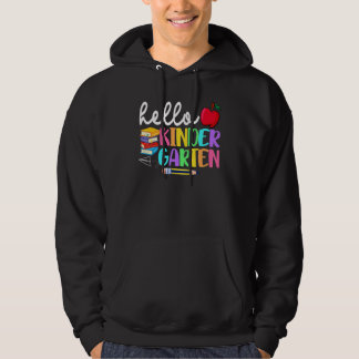 Hello Kindergarten Team Kinder Back To School Teac Hoodie