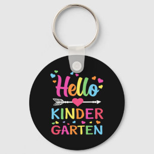 Hello Kindergarten Team Kinder Back to School Teac Key Ring